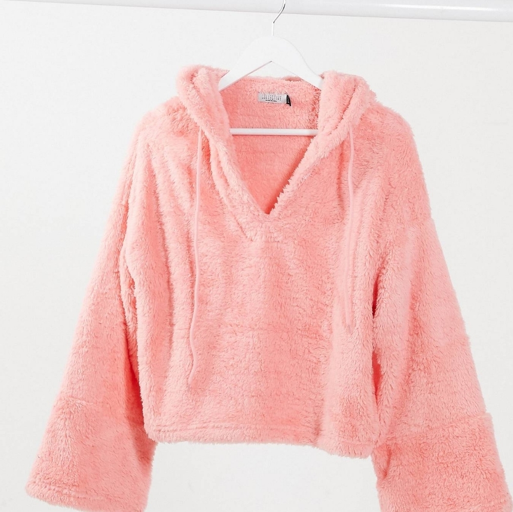 ASOS pink bear Hoodie size. Size 10 16